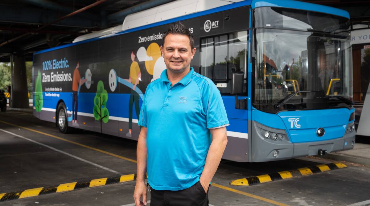 ACTION driver Ric Stumpf will be among those taking the new electric buses out for their first public run. Picture supplied 