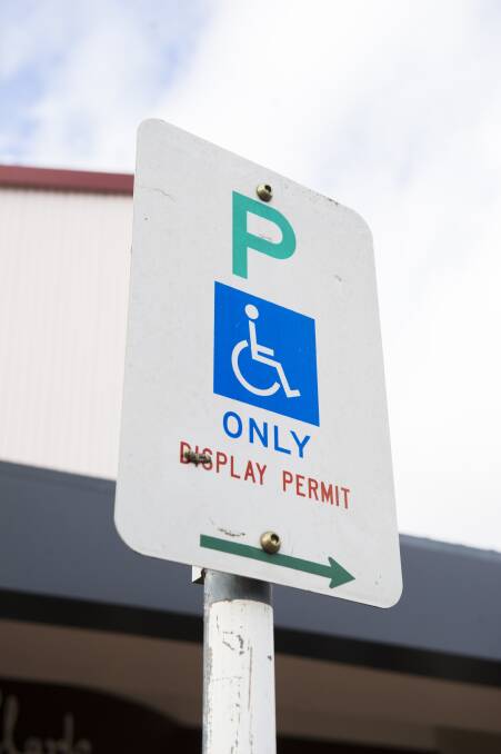 Parking without a permit in a disabled space cops one of the highest fines at $625. Picture by Dion Georgopoulos