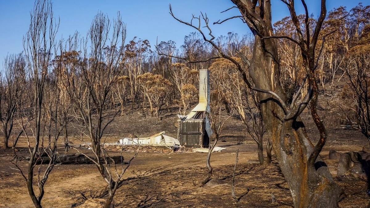 Delaney's Hut, destroyed during the Black Summer bushfires. Picture: Michelle J Photography