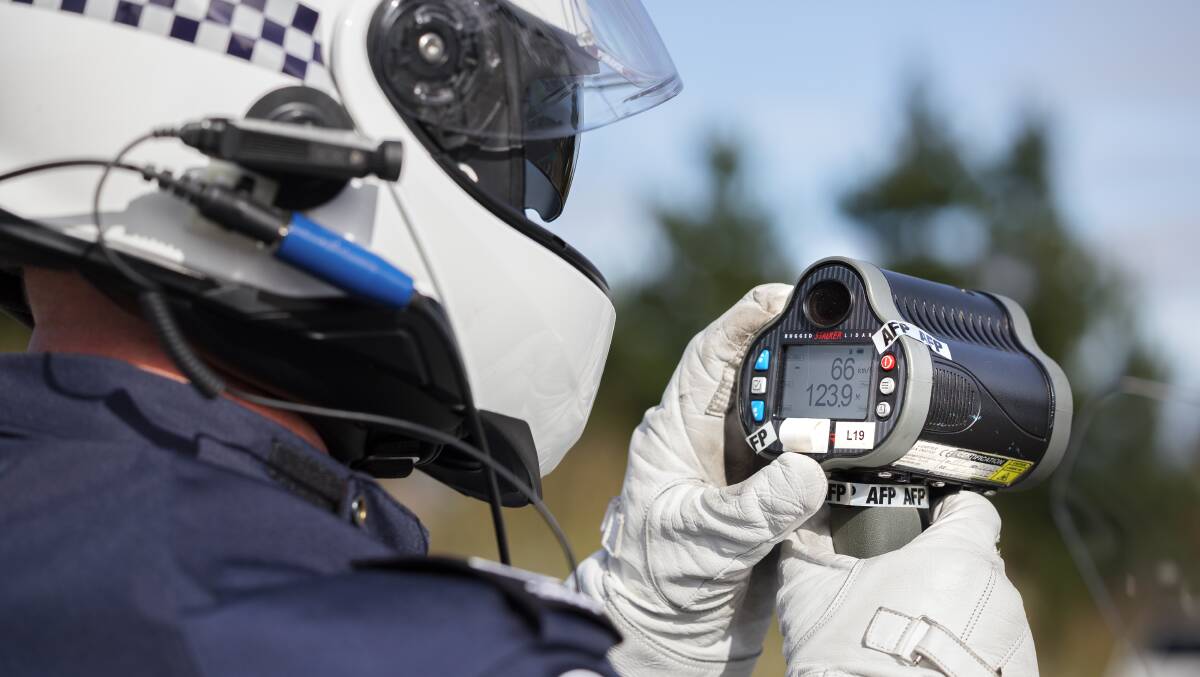 ACT police will be mounting a high visibility campaign on the roads across the long weekend, with double demerits in force. Picture: Sitthixay Ditthavong 
