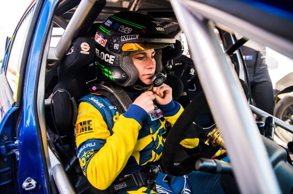 Back in her "happy place": Molly Taylor suits up in the Subaru Impreza WRX. Picture Subaru