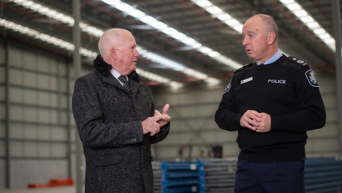 Police Minister Mick Gentleman and Deputy Commissioner Neil Gaughan. Picture: Karleen Minney 