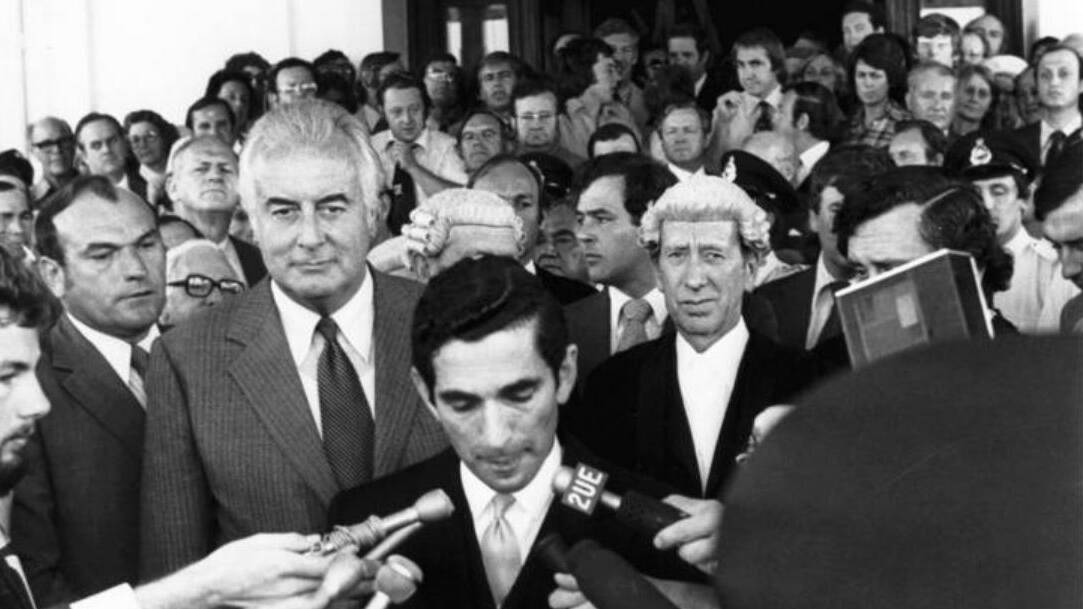 Another famous Peter Wells photograph from 1975, after the dismissal of former prime minister Gough Whitlam. Picture: Peter Wells 