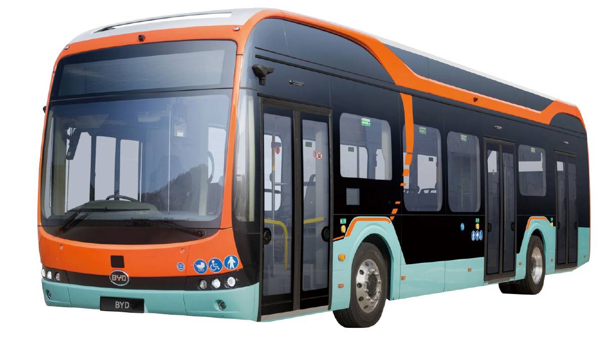 The latest BYD V2 electric bus offers both AC and DC charging capability, which reduces the cost of charging infrastructure. Picture: Supplied 