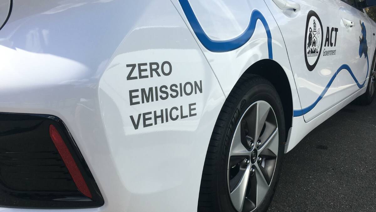Hyundai Ionic on the ACT government electric car fleet.