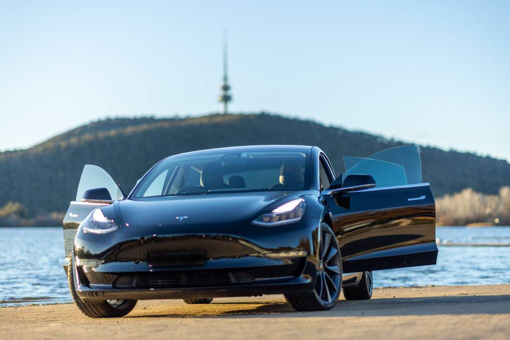 Tesla's Model 3 is on target to be Canberra's best seller of 2023. Picture by Gary Ramage