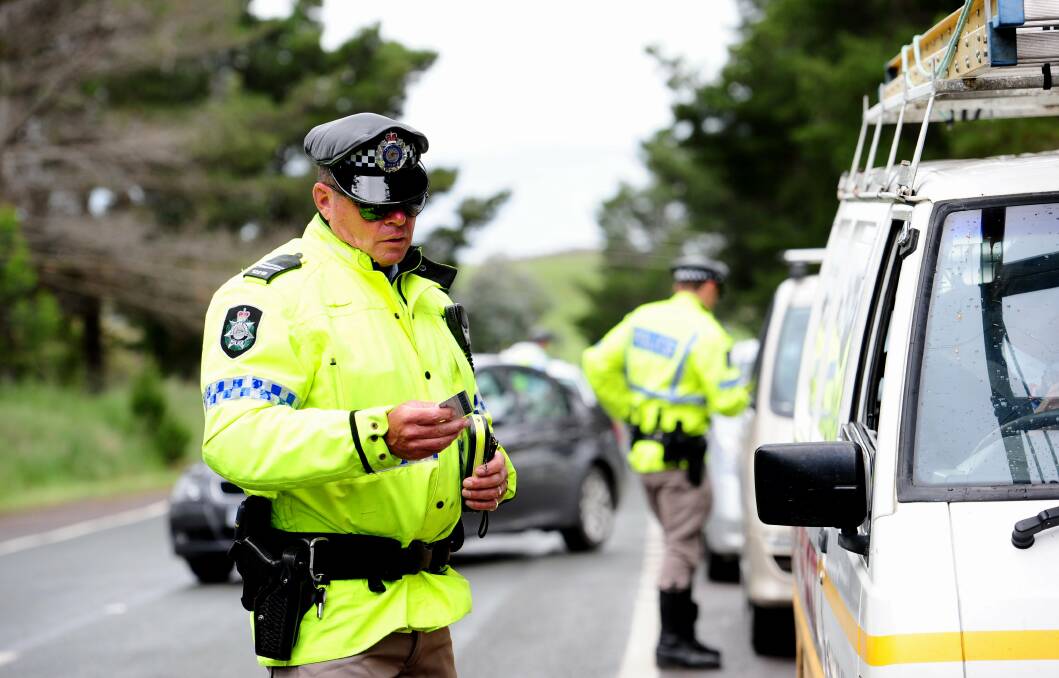 Roadside breath testing in the ACT. Picture: Melissa Adams