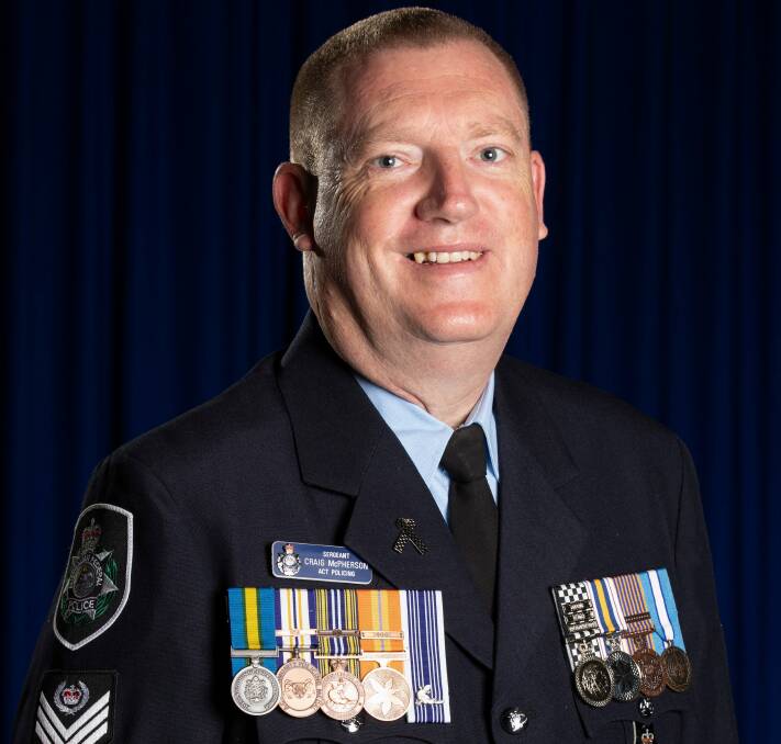 Sergeant Craig McPherson, whose PACER mental health response model has been a significant success in the ACT. Picture: AFP 