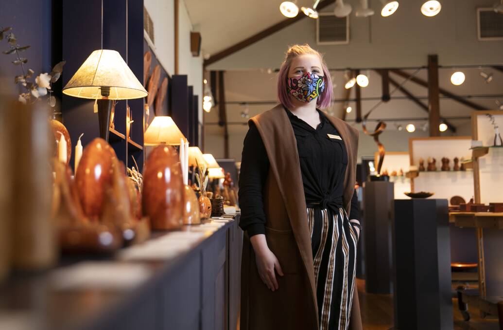 Mahala Hill, co-owner of the Wood Works Gallery in Bungendore. Picture: Keegan Carroll