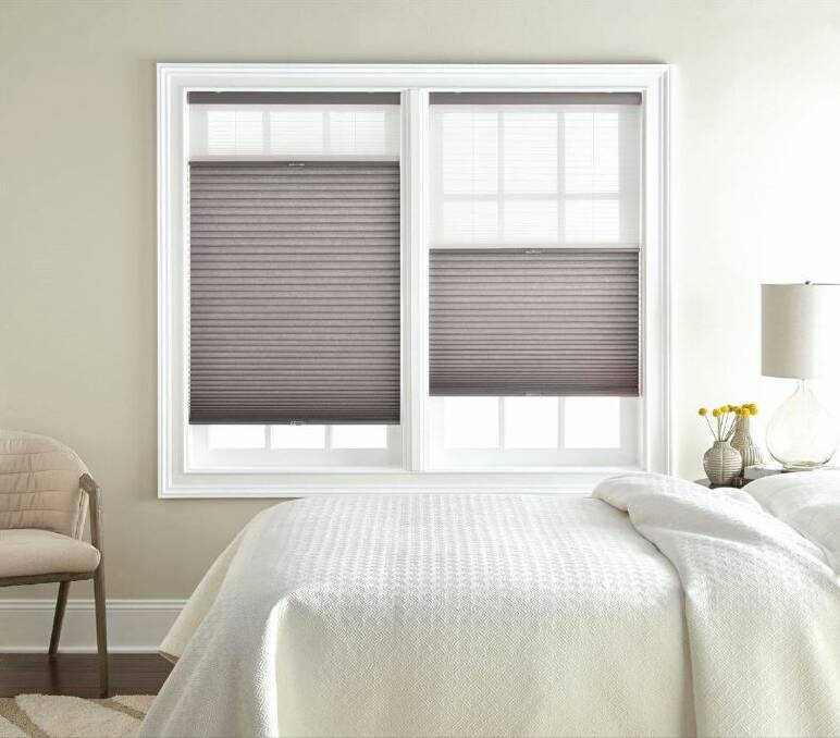 COVER UP: Honeycomb blinds from Luxaflex (top) and Veneta Blinds (above). 