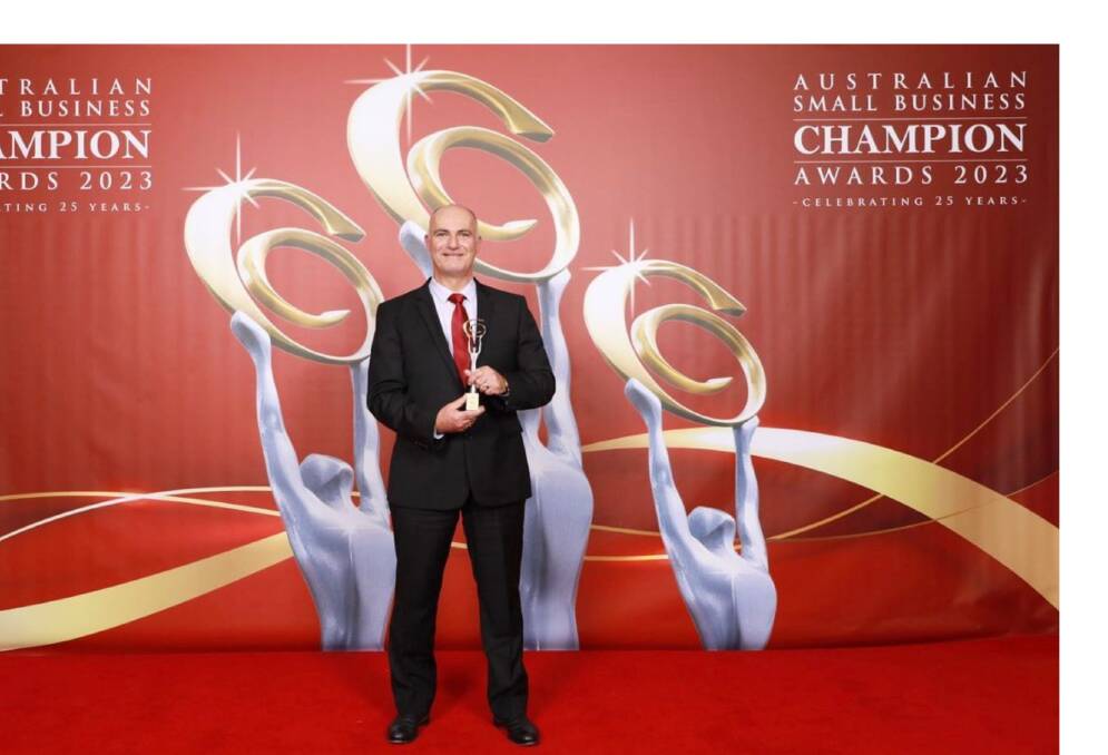 Car Mechanical Services owner Charlie Sgroi after winning the Champion Automotive Mechanical Repairs category at the 2023 Australian Small Business Champion Awards. Picture supplied