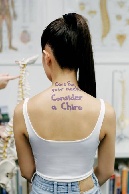 Pain in the neck: Spinal Health Week runs from May 23-29. The 2022 theme is Sore Neck? Consider a Chiro. Photo: Supplied