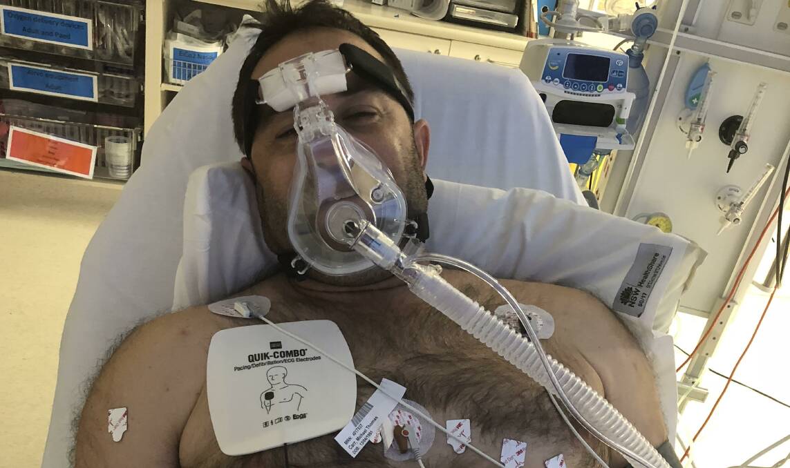 Carr in hospital in September 2018 after heart failure. 