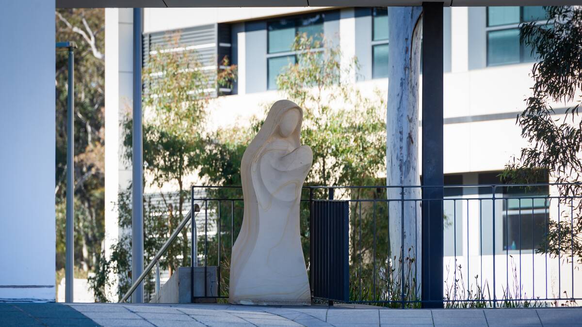 A statue of Mary was moved to Calvary Private Hospital. Picture by Elesa Kurtz