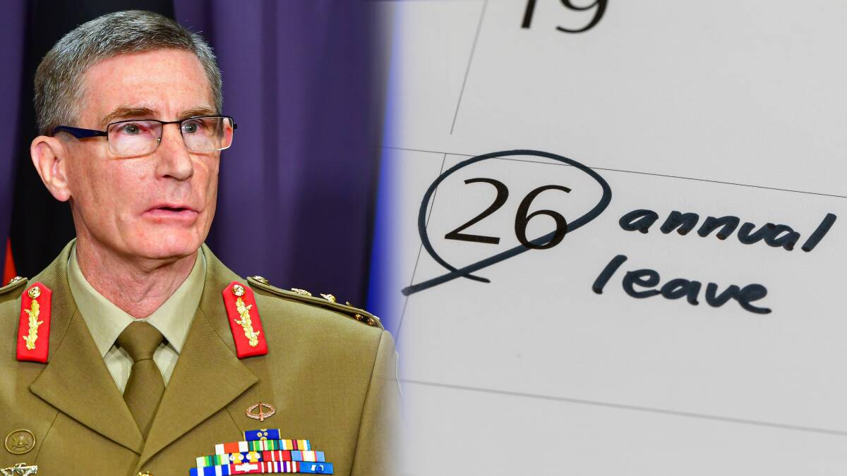 Defence Force chief Angus Campbell has offered up more annual leave to entice Australian Defence Force soldiers, sailors and aviators to stick around. Pictures Elesa Kurtz, Shutterstock 