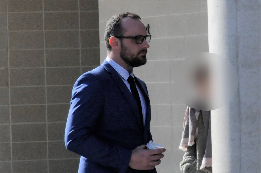 Jamie Banks outside court on the day of his sentence hearing. Picture: Blake Foden