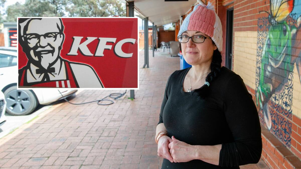 Public Place cafe owner, Sandra Stensrud, is opposed to plans to bring KFC to Chisholm local shops. Pictures by Elesa Kurtz, file 