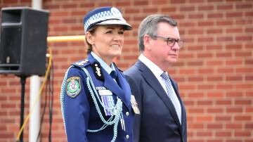 NSW Police Commissioner Karen Webb with her husband Mark. 