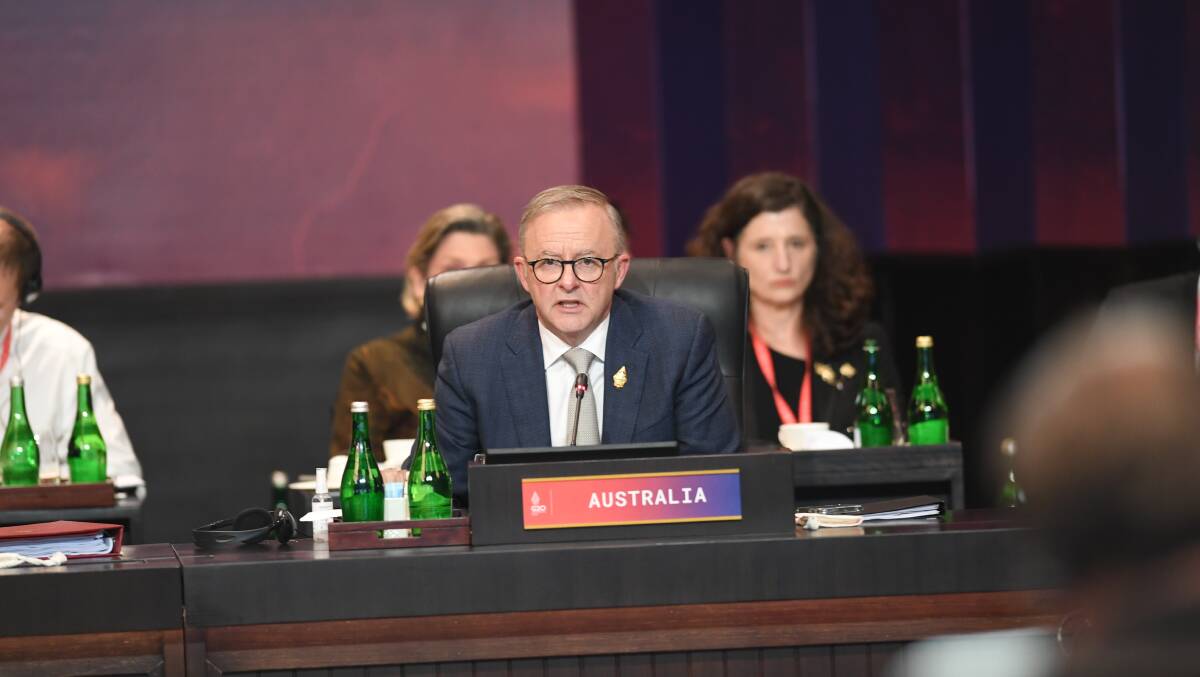 Anthony Albanese at the G20 Leaders' Summit in Bali. Picture Getty Images 
