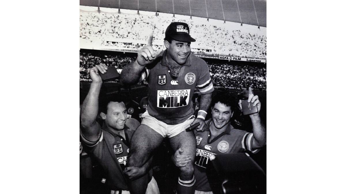 The last time the Raiders celebrated a grand final win was in 1994. Up the Milk!