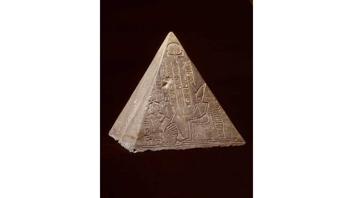 Pyramidion of Pauty, New Kingdom, dated about 15391077 BCE, AM 7-c. Picture Rijksmuseum van Oudheden (Leiden, The Netherlands)