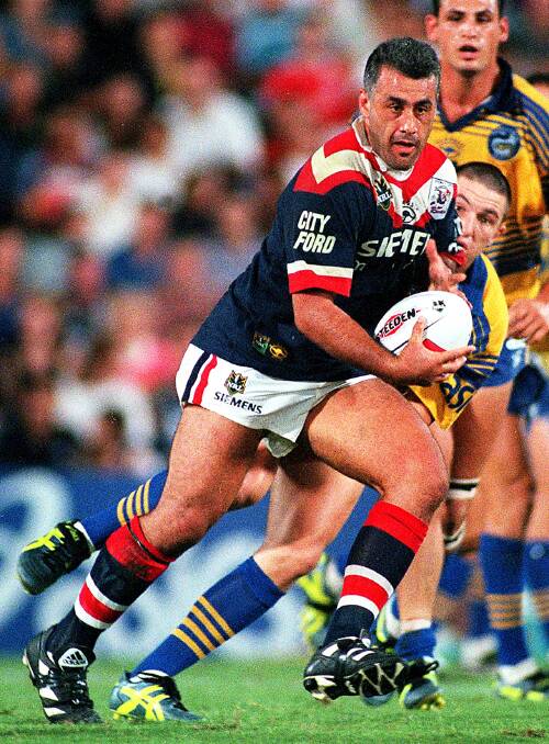 Hard man Quentin Pongia playing for the Roosters in 1999. Picture: Chris Lane/Action Photographics