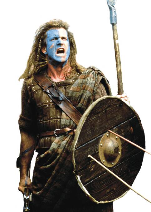 Mel Gibson starred in and directed Braveheart. Picture: Supplied