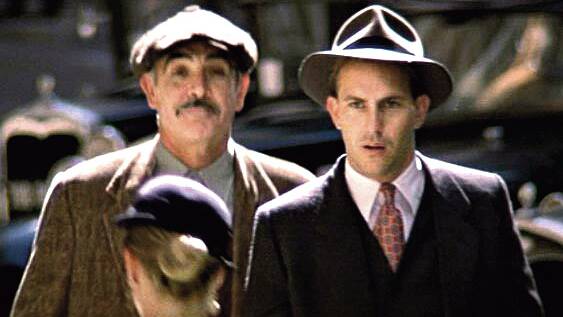 Sean Connery and Kevin Costner in a scene from The Untouchables.