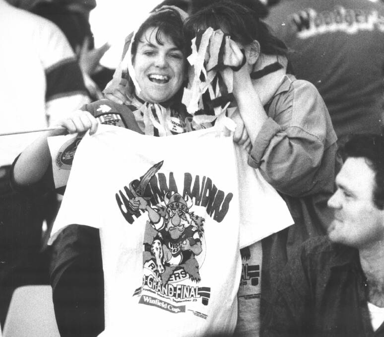 Hands up if you have a John Gearman T-shirt tucked away? Here's one from the 1990 grand final.