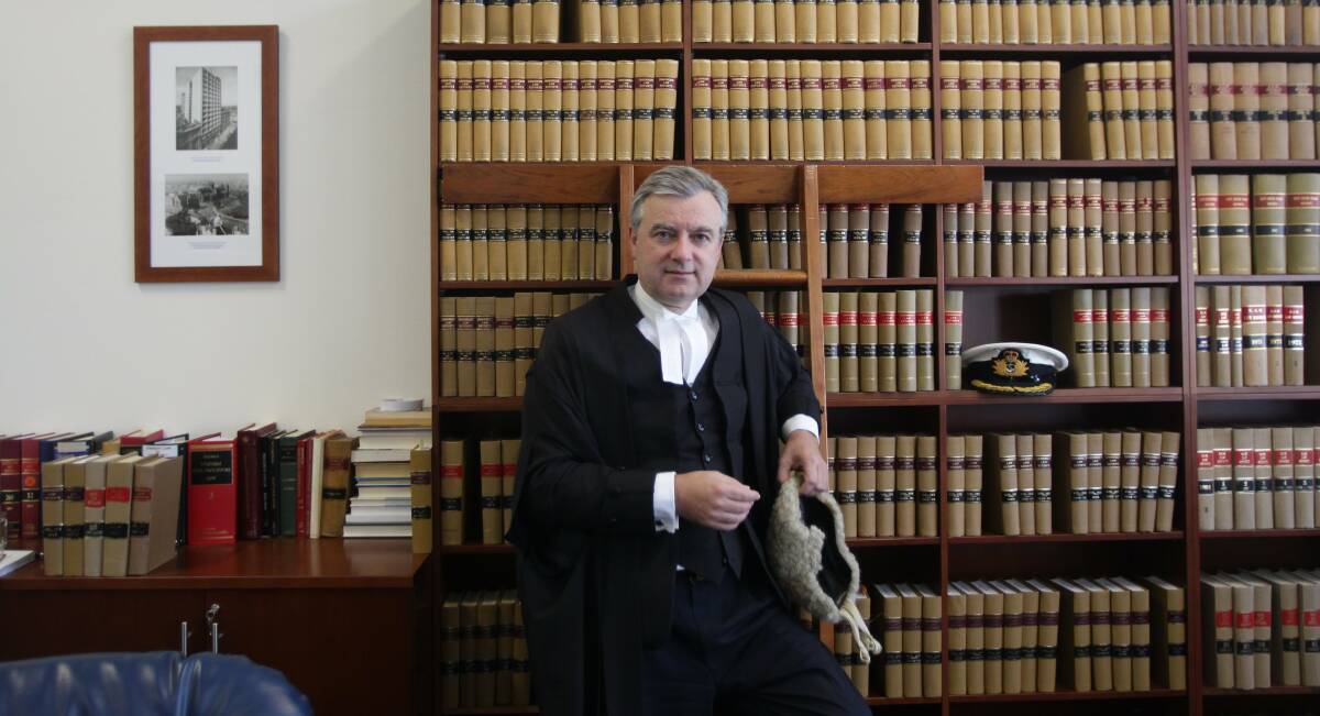 Judge Advocate General Rear Admiral Michael Slattery in his chambers at the NSW Supreme Court, where he is a judge. Picture: Brendan Esposito