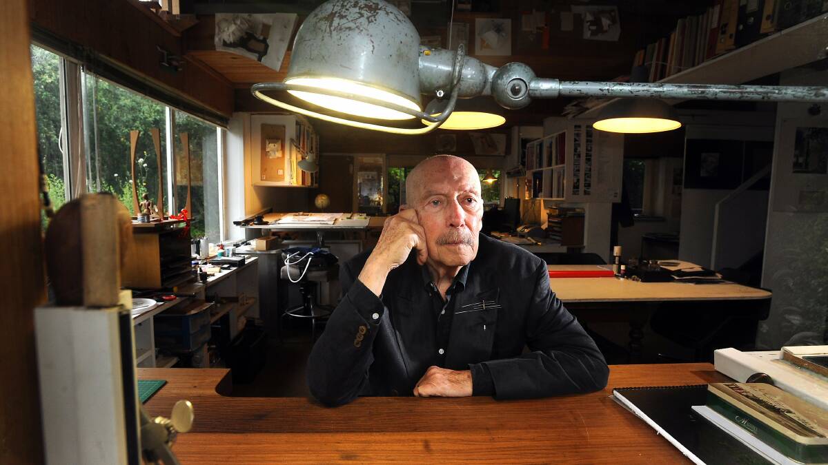 Architect Enrico Taglietti in his office in Griffith. Picture: Gary Schafer.