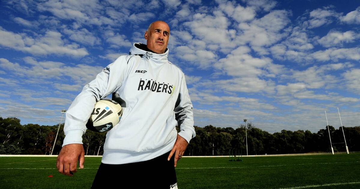 Raiders great Quentin Pongia has lost his battle with cancer. Picture: Stuart Walmsley