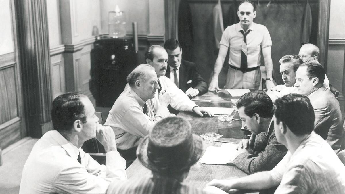 Henry Fonda. bottom left, in 12 Angry Men (1957) directed by Sidney Lumet. Photo: Supplied. 