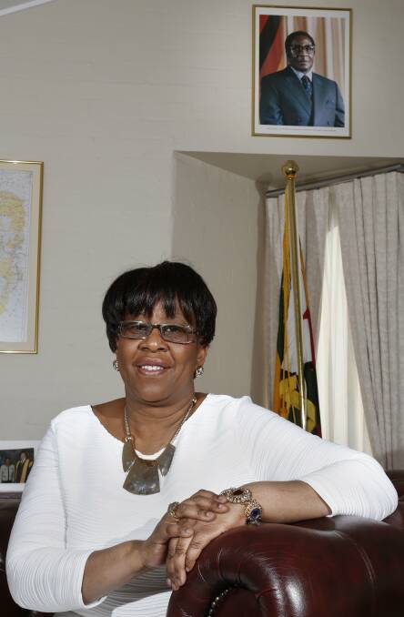 Former Zimbabwe Ambassador, Jacqueline Zwambila, in her office at the Embassy in O'Malley. Picture: Jeffrey Chan