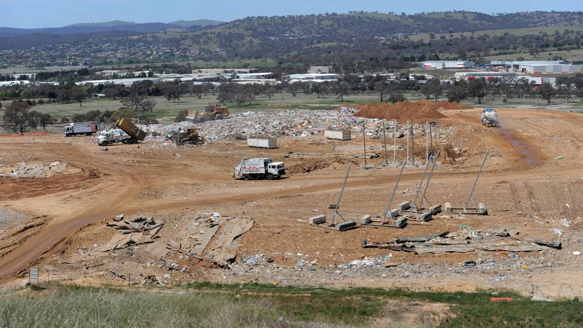 The Mugga Lane landfill facility, where a new gas to energy station will be installed. Picture: Graham Tidy
