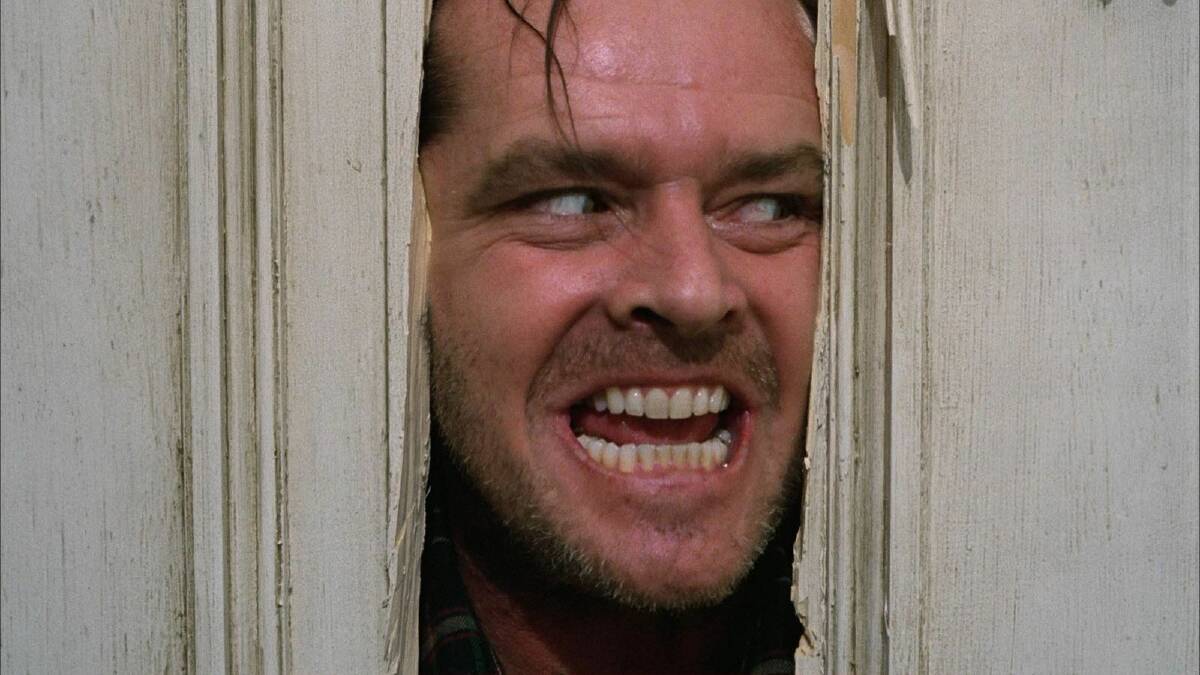 Jack Nicholson in a frequently referenced moment in The Shining. Picture: Supplied