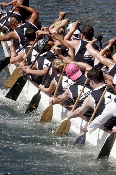 There will be more social distancing than this in the dragon boats. Picture: Supplied