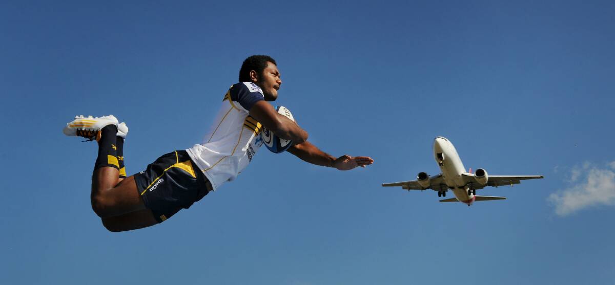 Take off: Henry Speight is the third highest try-scorer in Brumbies history. Picture: Colleen Petch