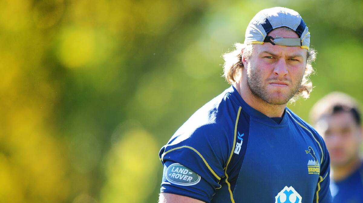 Dan Palmer at Brumbies training in 2013. Picture: Katherine Griffiths