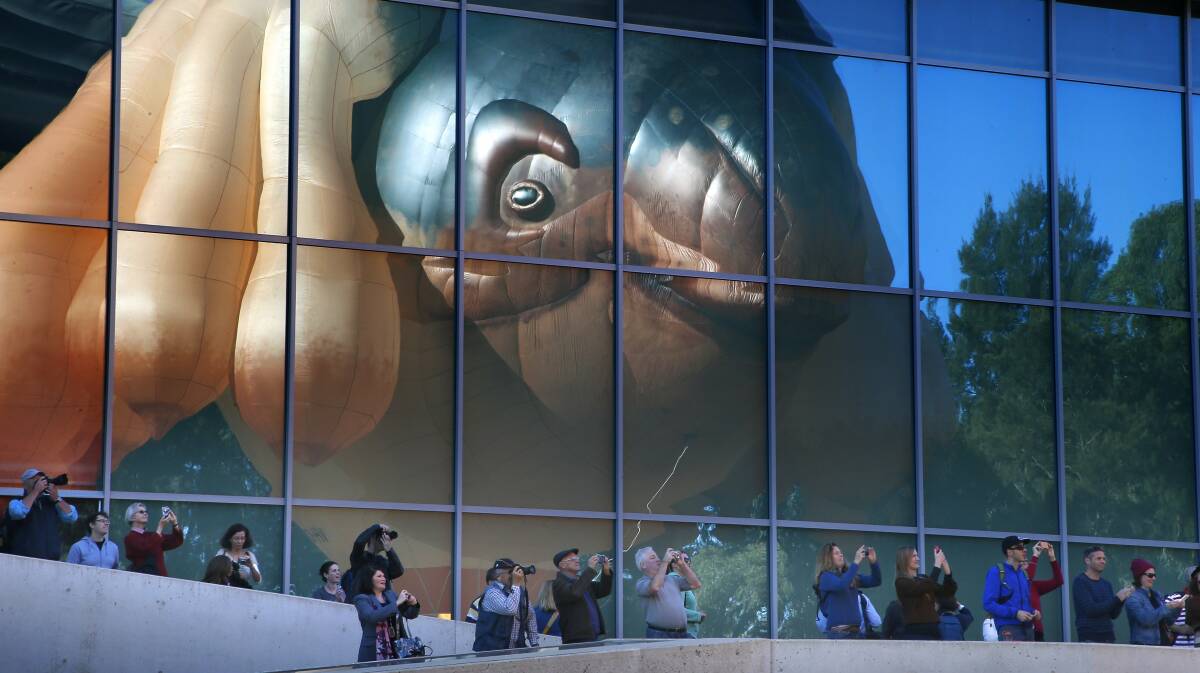 The Skywhale at the National Gallery of Australia in 2013. Picture: Jeffrey Chan.
