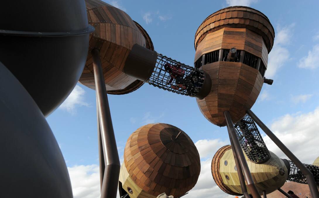 The Pod Playground is just one attraction at the National Arboretum. Picture: Graham Tidy