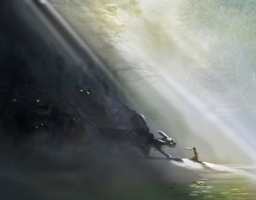 Artwork from the 2010 film How to Train Your Dragon by artist Pierre-Olivier Vincent. Picture:  2019 DreamWorks Animation LLC. All Rights Reserved