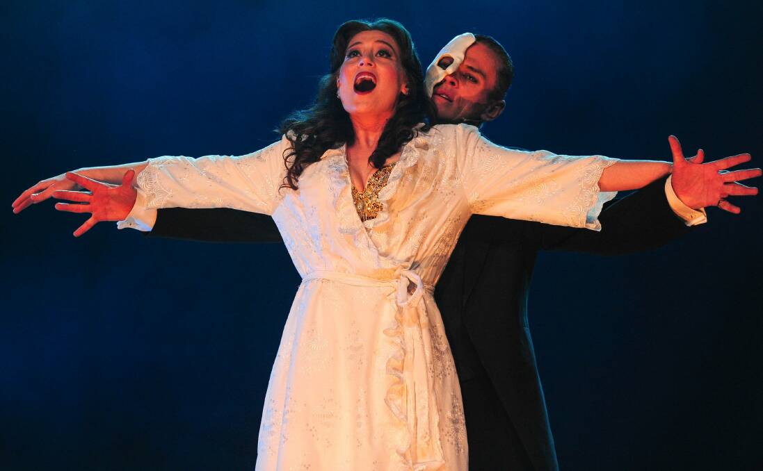Julie Lea Goodwin, left and Michael Cormick in Free-Rain Theatre Company's The Phantom of the Opera. Picture: Katherine Griffiths