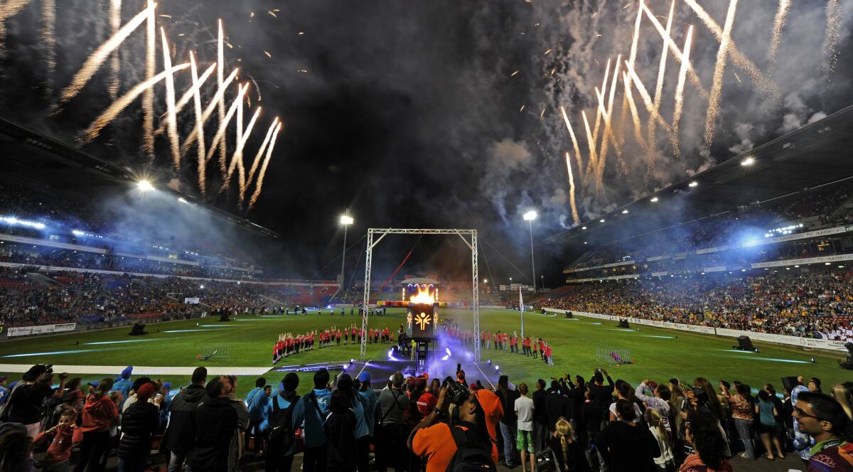 The opening ceremony of the Special Olympics in Newcastle. Picture: Marina Neil