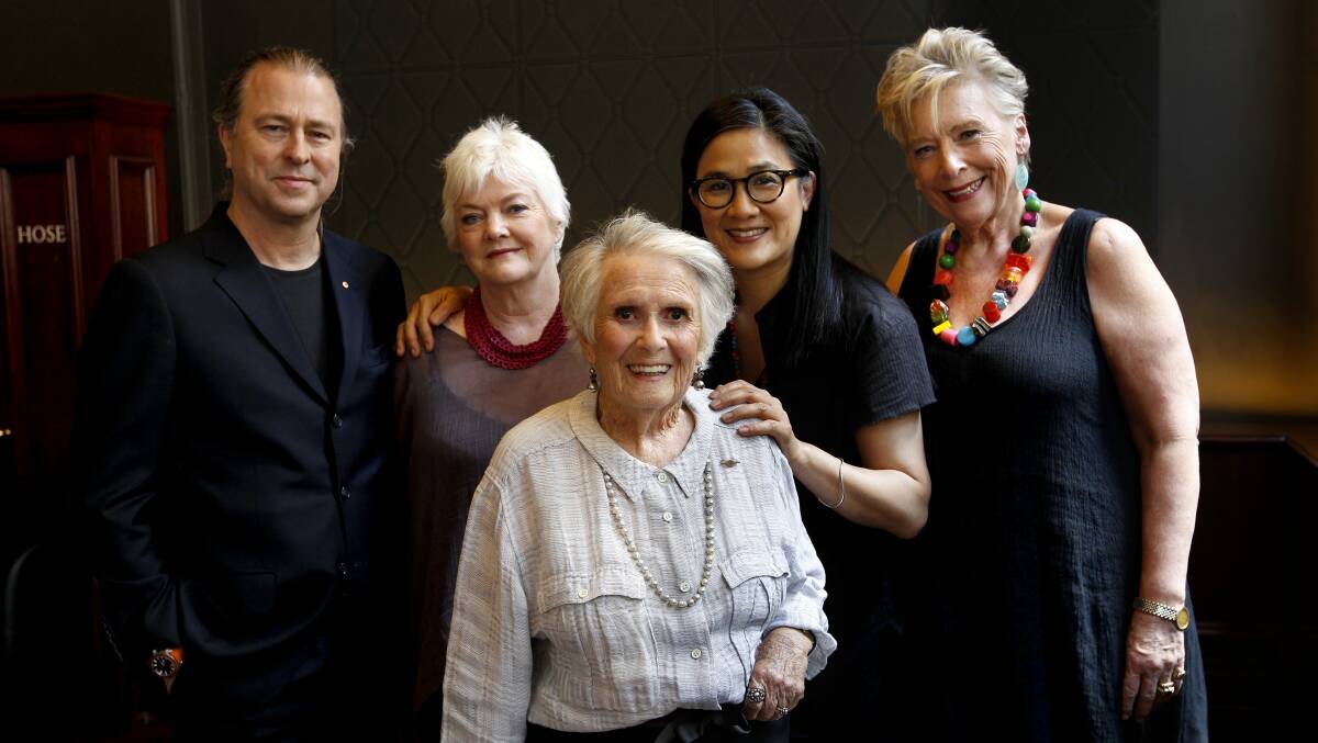 Neil Perry, Stephanie Alexander, the late Margaret Fulton, Kylie Kwong, and Maggie Beer. Picture: Steven Siewert

