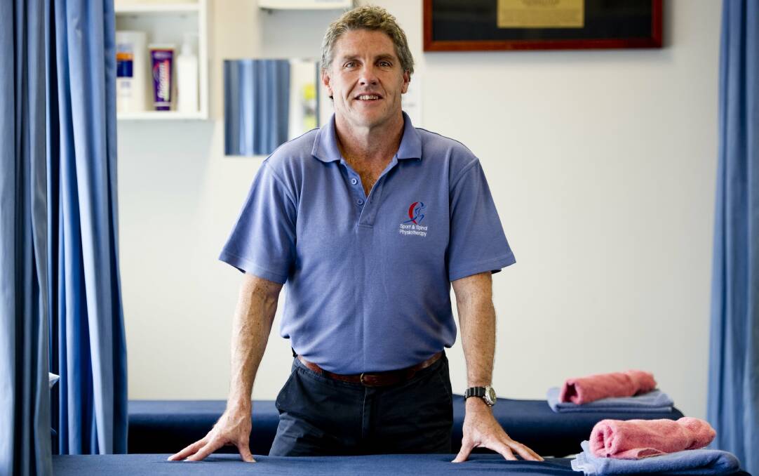 Physiotherapist Craig Honeybrook (pictured in 2014) has businesses at each end of the light-rail line. Picture: Jay Cronan