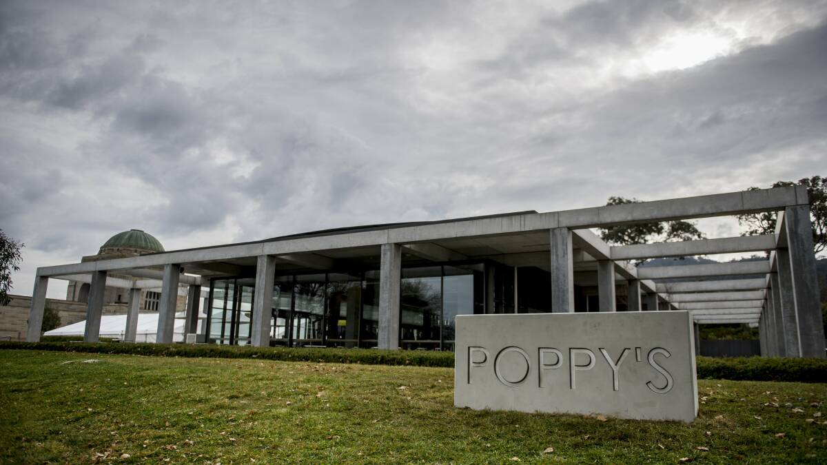 
The Australian War Memorials café, named Poppys in memory of Trooper David Poppy Pearce, will have a new car park built alongside. Picture: Jay Cronan