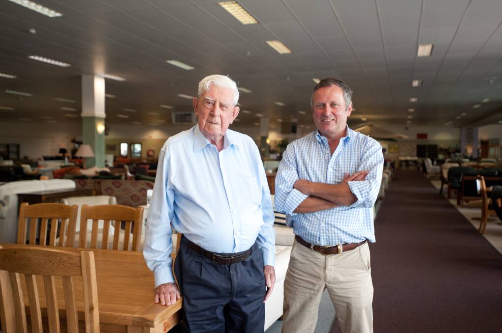 Cusacks Furniture's David and Peter Cusack. Their business has operated for 101 years.