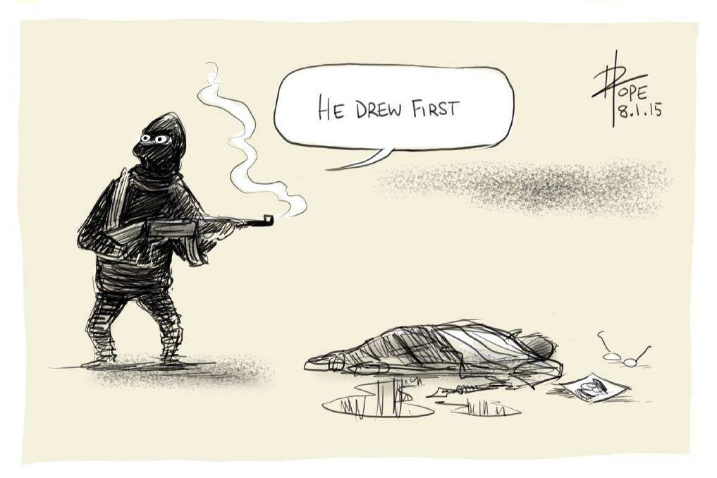 David Pope on the murders at the French newspaper Charlie Hebdo.