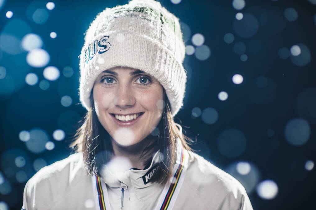 Canberra freestyle aerial skier Laura Peel has won her third Snow Australia athlete-of-the-year award. Picture: Rohan Thomson